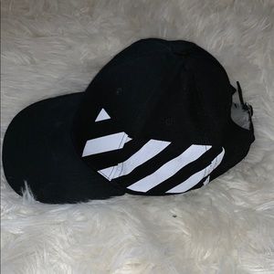 black & white striped hat
